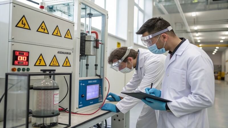 hydrogen safety lab scene