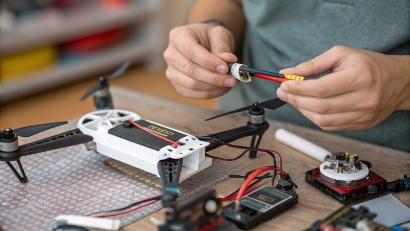 LiPo battery on quadcopter drone